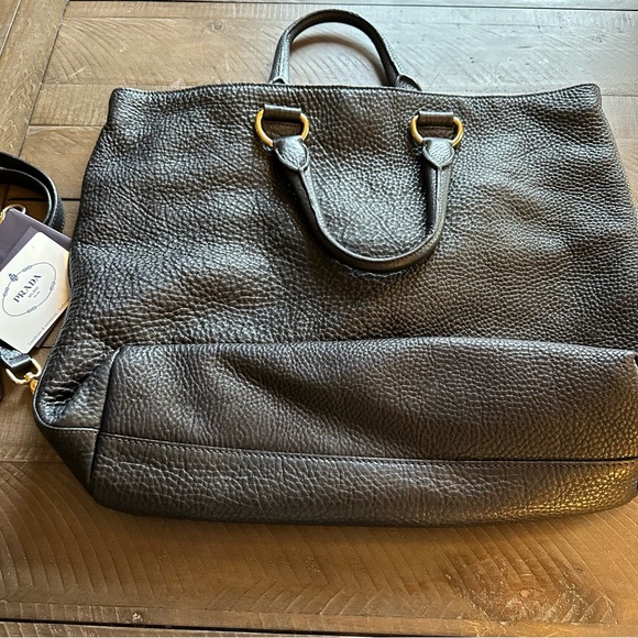 🔥SALE 🔥💎GUARANTEED AUTHENTIC PRADA Vitello Phenix Shopping Tote/MINT CONDITION 💎 - Picture 12 of 16